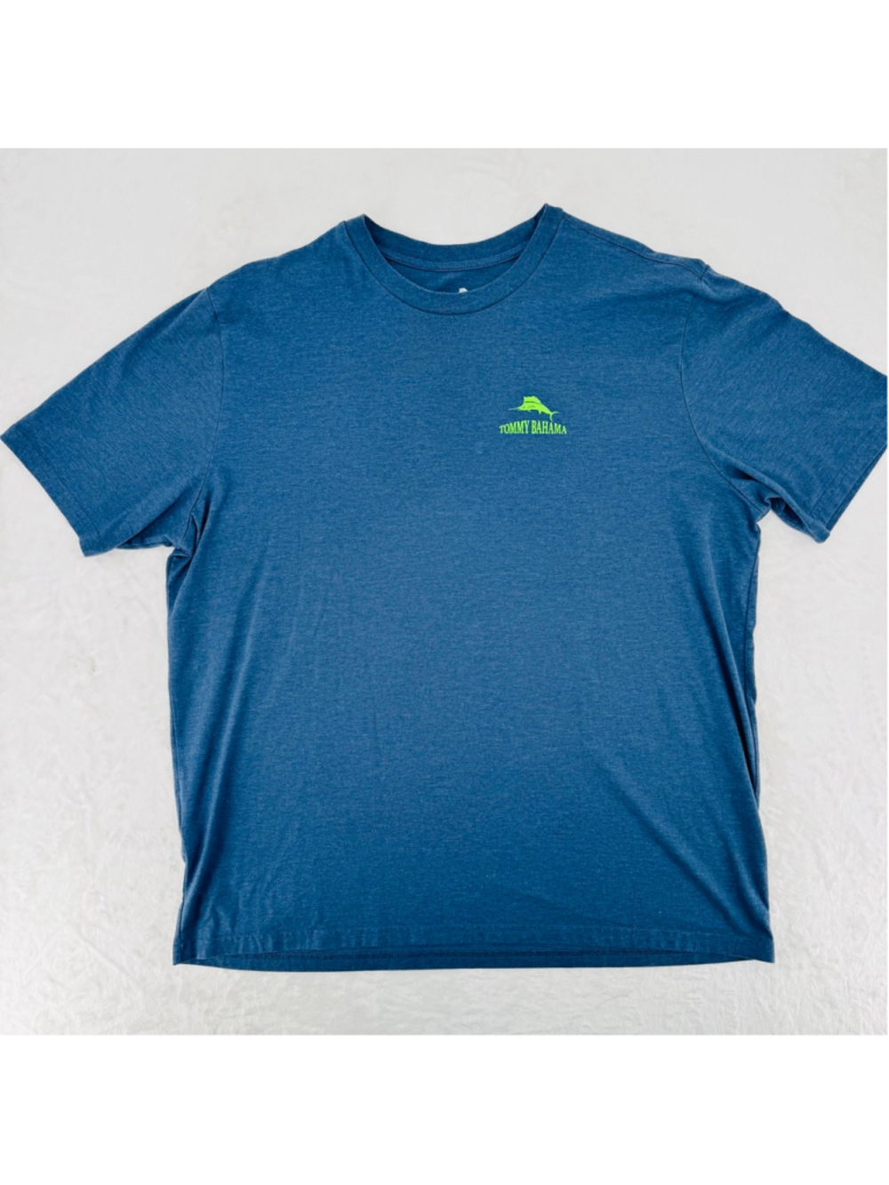 Tommy Bahama Tee Char for the Course Golf Barbecue Blue Crew Neck Size XL